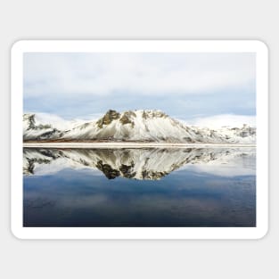 Mirrored Mountains, Iceland Sticker